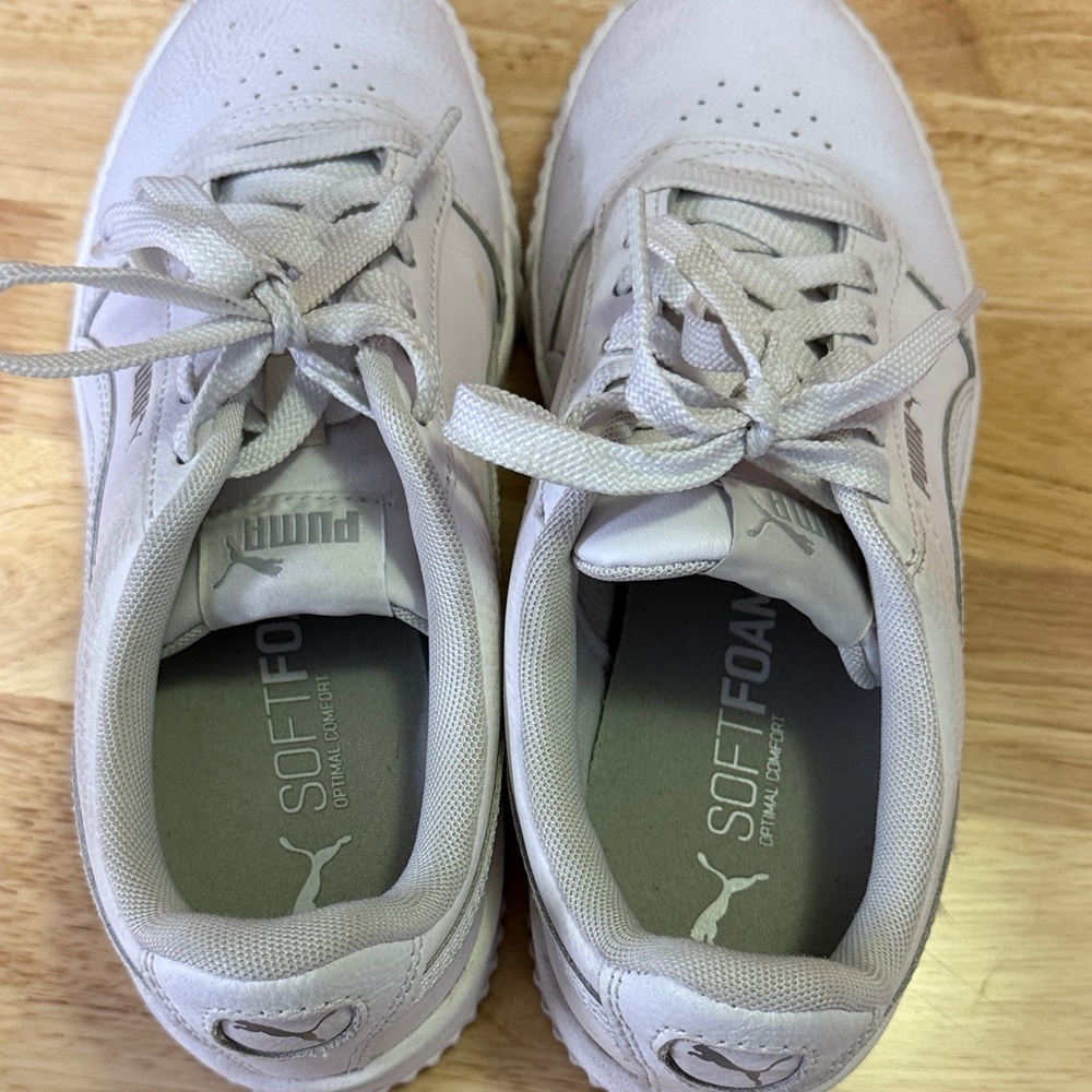 Puma White Leather Sneakers - Picture 5 of 6